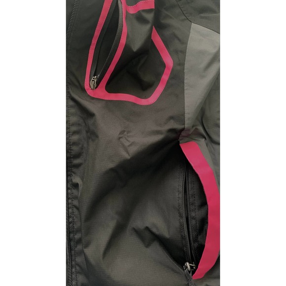 KILLTEC TECHNICAL OUTDOOR HOODED JACKET, GIRLS 10, BLACK WITH PINK/GREY TRIM - Picture 8 of 12